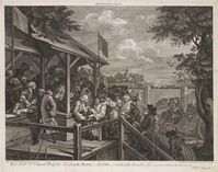 KG 14997
<br/>
The polling uit de prentenserie The humours of an election
<br/>
<em>Hogarth, William (1697 - 1764)</em>